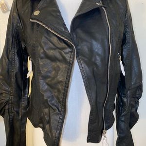 Black leather jacket